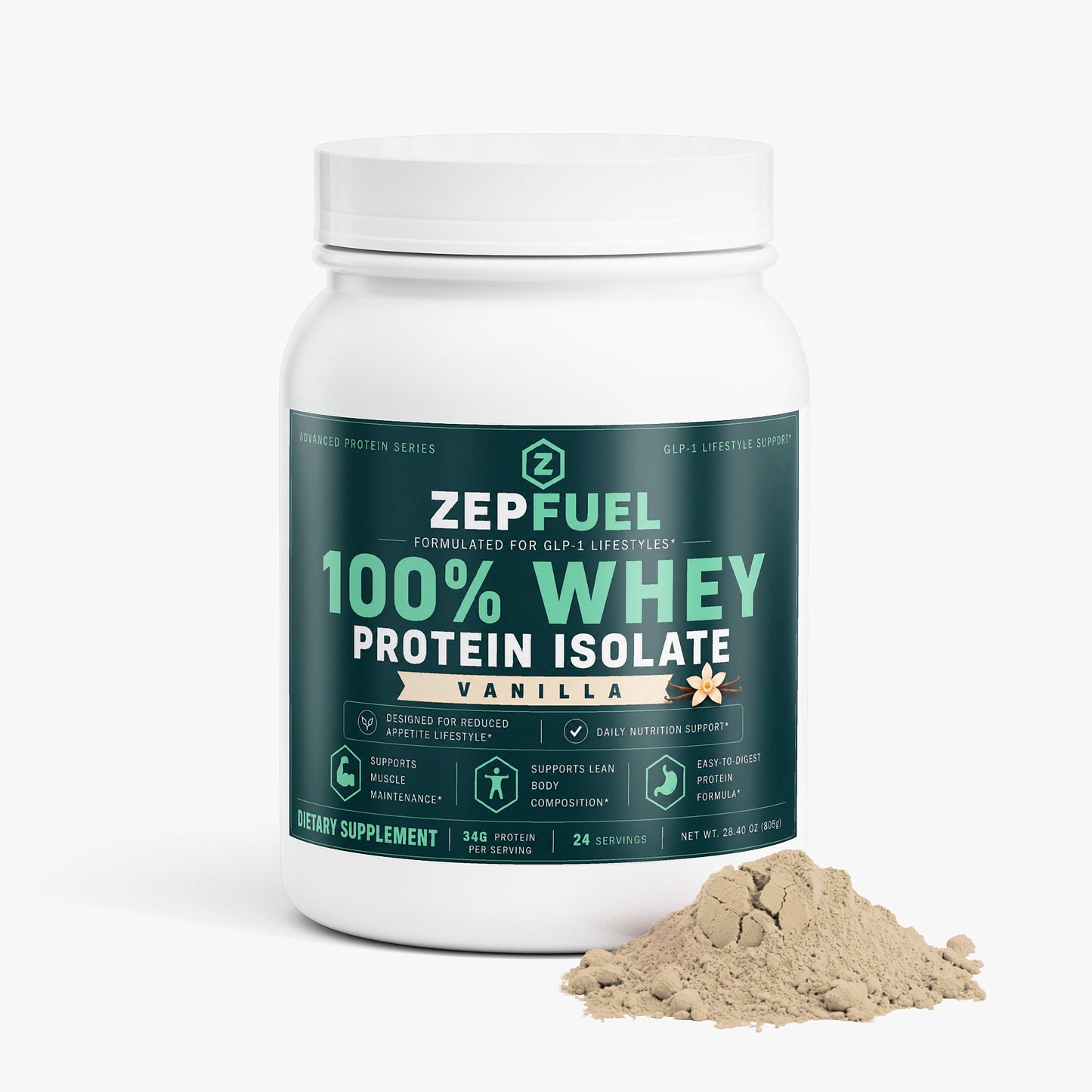 Zepfuel Advanced 100% Whey Protein Isolate — Vanilla